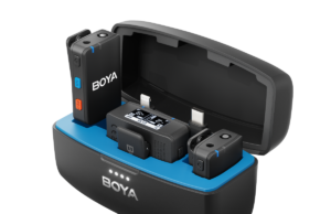Introducing BOYAMIC – the all-in-1 wireless mic and audio recorder with studio quality sound! BOYAMIC charging case